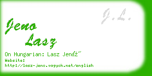 jeno lasz business card